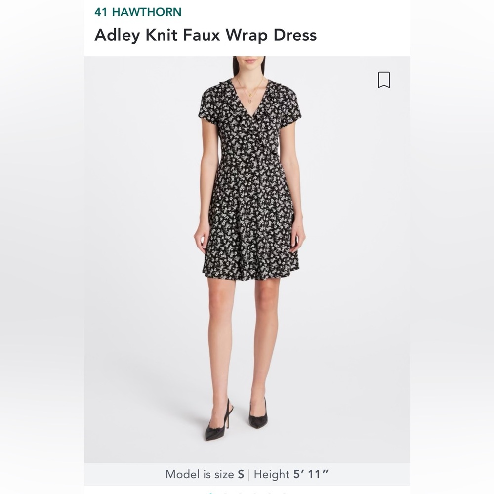 NWT- 41 HAWTHORN
Adley Knit Faux Wrap Dress Size L